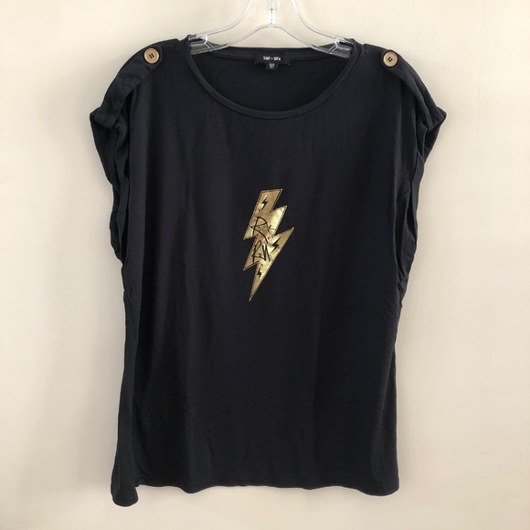 SAINT + SOFIA ‘Turn Up’ Tee in Black Rock N Roll - Picture 11 of 11